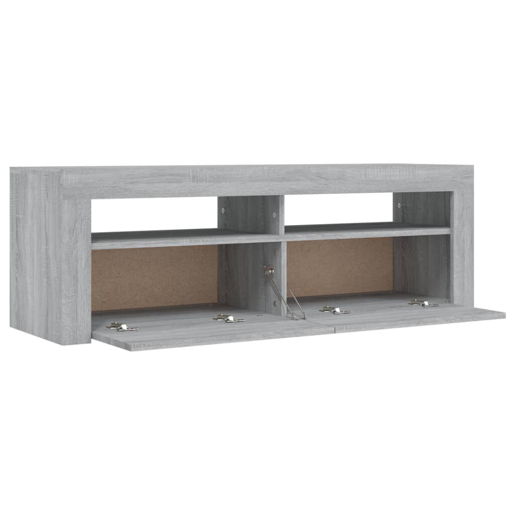vidaXL Έπιπλο Τηλεόρασης με LED Γκρι Sonoma 120x35x40 εκ.