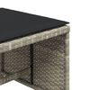 vidaXL Σκαμπό Κήπου 4 τεμ. Αν. Γκρι 41x41x36 εκ. Συνθ. Ρατάν Μαξιλάρια
