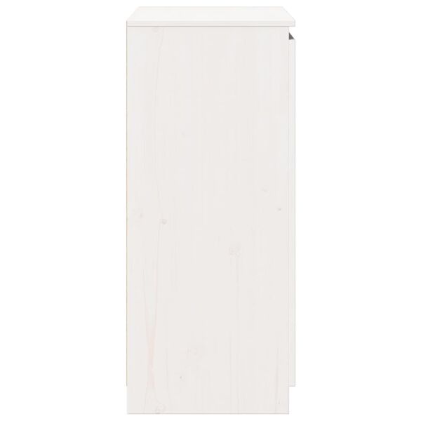 vidaXL Ντουλάπι Λευκό 60 x 36 x 84 εκ. από Μασίφ Ξύλο Πεύκου