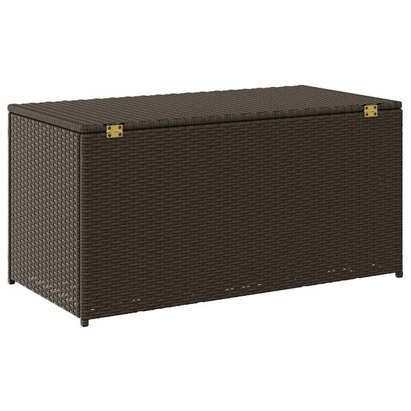 vidaXL Κουτί Αποθήκευσης Κήπου Καφέ 100x50x50 εκ. από Συνθετικό Ρατάν