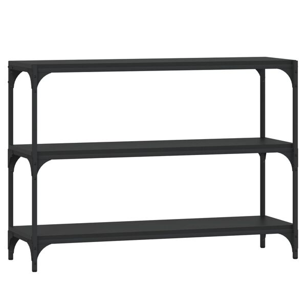 vidaXL Βιβλιοθήκη Μαύρη 100x33x70,5 εκ. Επεξεργασμένο Ξύλο & Ατσάλι