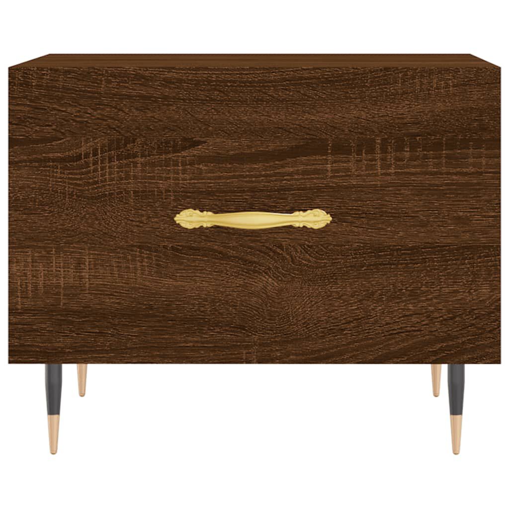 vidaXL Τραπεζάκια Σαλονιού 2 τεμ Brown Oak 50x50x40 εκ Επεξ. Ξύλο