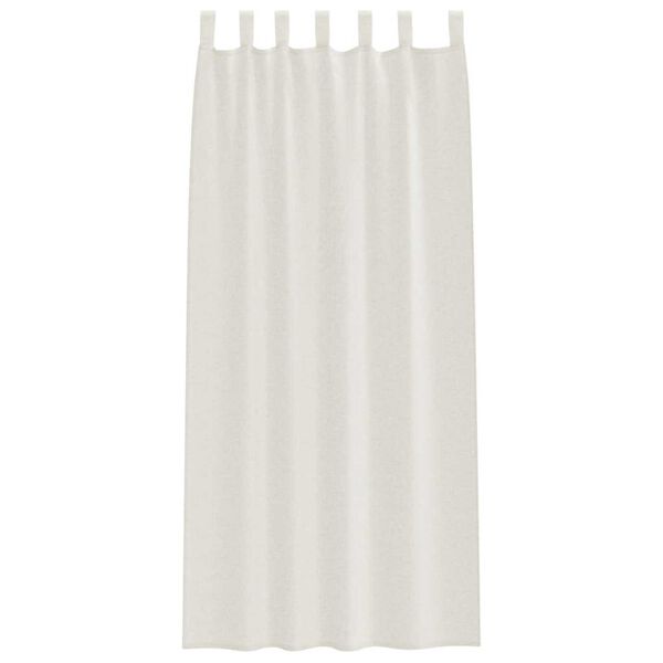 vidaXL Κουρτίνες με κουρτίνες 2 pcs Κρεμ 140x175cm Πολυεστέρας