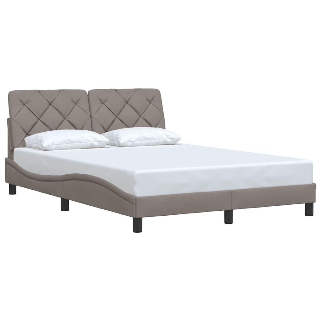 vidaXL Σκελετός Κρεβατιού Χωρίς Στρώμα Taupe 140x200 εκ. Υφασμάτινο