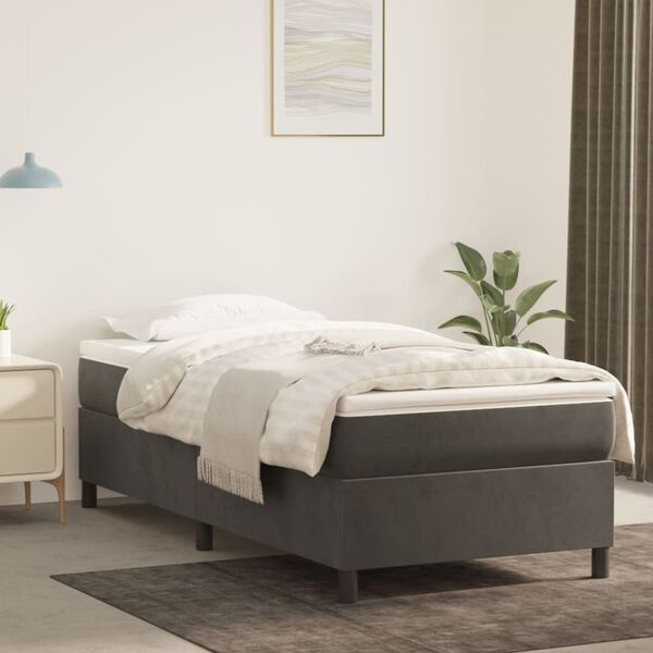 vidaXL &Kappa;&rho;&epsilon;&beta;ά&tau;&iota; Boxspring &mu;&epsilon; &Sigma;&tau;&rho;ώ&mu;&alpha; &Sigma;&kappa;&omicron;ύ&rho;&omicron; &Gamma;&kappa;&rho;&iota; 90x200 &epsilon;&kappa;. &Beta;&epsilon;&lambda;&omicron;ύ&delta;&iota;&nu;&omicron;