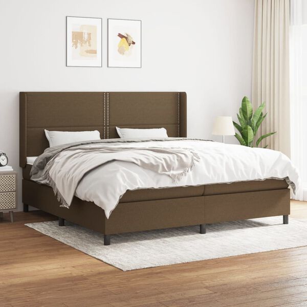 vidaXL &Kappa;&rho;&epsilon;&beta;ά&tau;&iota; Boxspring &mu;&epsilon; &Sigma;&tau;&rho;ώ&mu;&alpha; &Sigma;&kappa;&omicron;ύ&rho;&omicron; &Kappa;&alpha;&phi;έ 200x200 &epsilon;&kappa;. &Upsilon;&phi;&alpha;&sigma;&mu;ά&tau;&iota;&nu;&omicron;