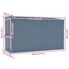 vidaXL Αποθήκη Κήπου Επιτοίχια Γκρι 118x288x178 εκ από Γαλβ. Ατσάλι