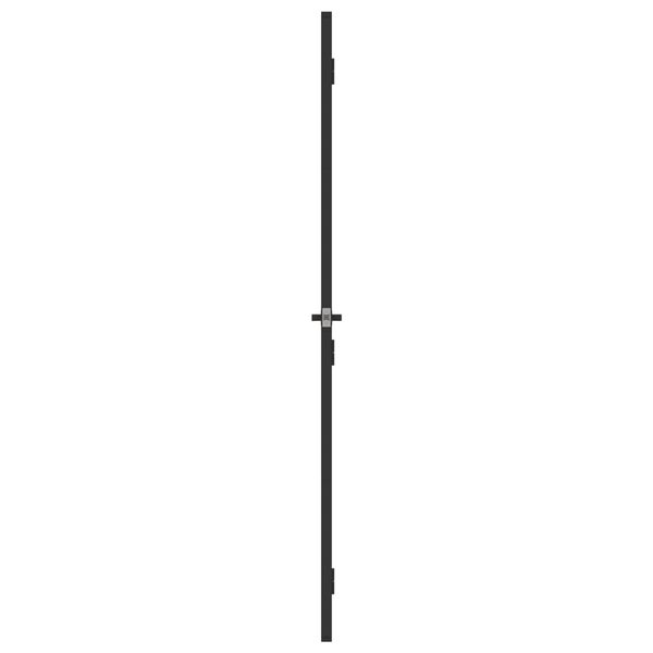vidaXL Εσωτερική Πόρτα Μαύρη 76x201,5 εκ. Ψημένο Γυαλί και Αλουμίνιο