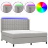 vidaXL &Kappa;&rho;&epsilon;&beta;ά&tau;&iota; Boxspring &mu;&epsilon; &Sigma;&tau;&rho;ώ&mu;&alpha; & LED &Alpha;&nu;.&Gamma;&kappa;&rho;&iota; 180x200&epsilon;&kappa;. &Upsilon;&phi;&alpha;&sigma;&mu;ά&tau;&iota;&nu;&omicron;