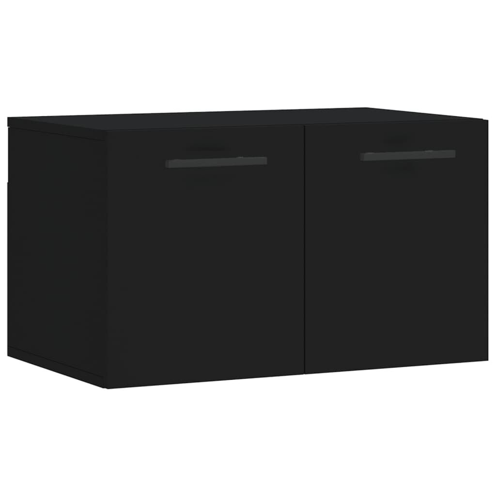 vidaXL Ντουλάπι Τοίχου Μαύρο 60 x 36,5 x 35 εκ. από Επεξεργασμένο Ξύλο