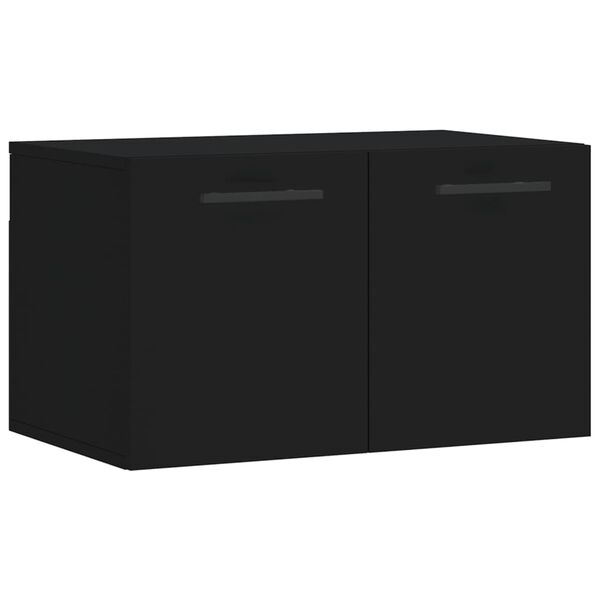 vidaXL Ντουλάπι Τοίχου Μαύρο 60 x 36,5 x 35 εκ. από Επεξεργασμένο Ξύλο