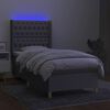 vidaXL &Kappa;&rho;&epsilon;&beta;ά&tau;&iota; Boxspring &mu;&epsilon; &Sigma;&tau;&rho;ώ&mu;&alpha; & LED &Alpha;&nu;.&Gamma;&kappa;&rho;&iota; 90x200 &epsilon;&kappa;. &Upsilon;&phi;&alpha;&sigma;&mu;ά&tau;&iota;&nu;&omicron;