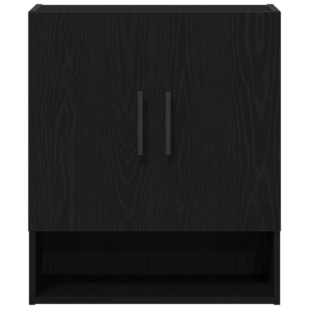 vidaXL Ντουλάπα Τοίχου Μαύρη Δρυς 60x31x70 εκ Πλαστικό Ξύλο