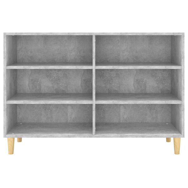vidaXL Ραφιέρα Γκρι Σκυροδέματος 103,5 x 35 x 70 εκ. από Επεξεργ. Ξύλο
