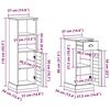 vidaXL Σετ Επίπλων Μπάνιου με ράφι 3 pcs Λευκό αντικέ 37 x 34 x 110 εκ