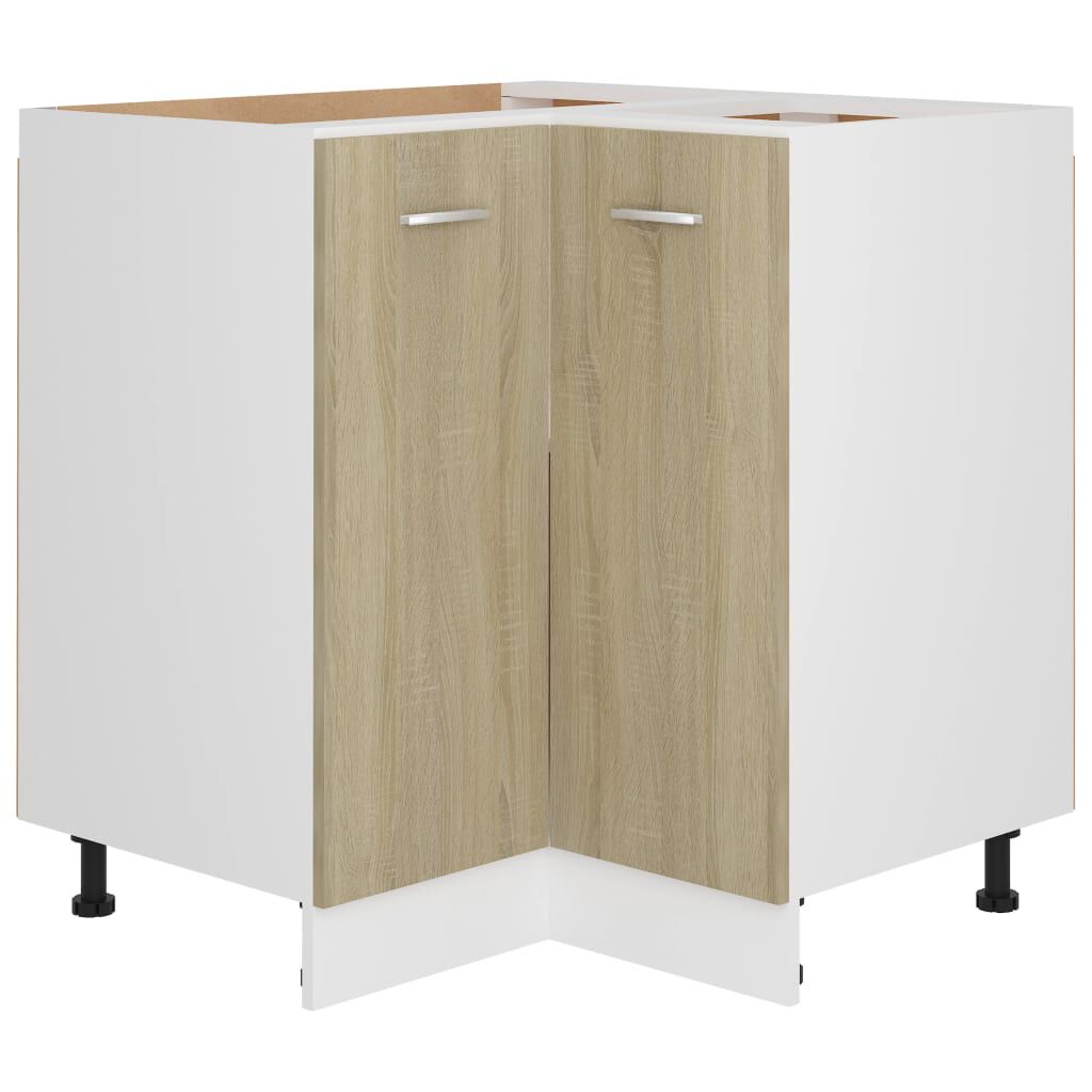 vidaXL Ντουλάπι Δαπέδου Γωνιακό Lyon Sonoma Δρυς 75,5x75,5x81,5 εκ.