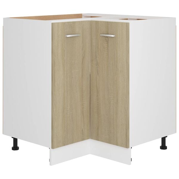 vidaXL Ντουλάπι Δαπέδου Γωνιακό Lyon Sonoma Δρυς 75,5x75,5x81,5 εκ.