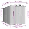 vidaXL Αποθήκη Κήπου Ανοιχτό γκρι 192x357x223 εκ. Γαλβανισμένο Ατσάλι