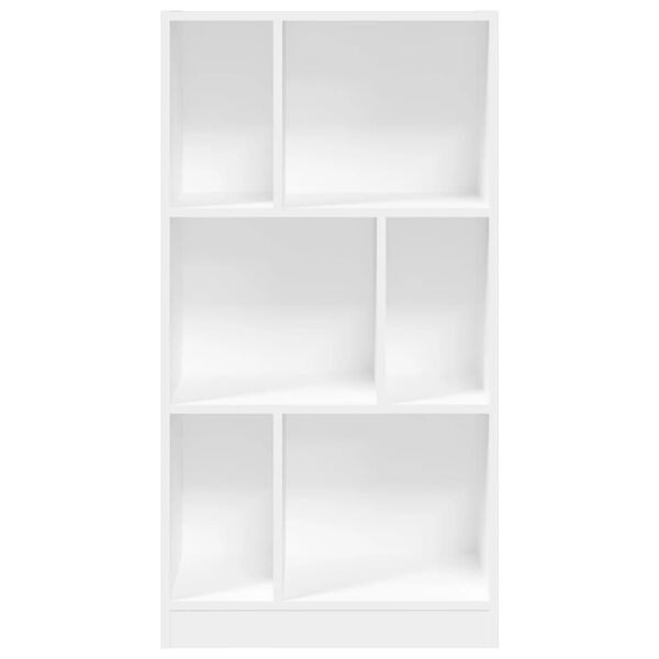 vidaXL Βιβλιοθήκη Λευκή 57x28,5x141 εκ. από Επεξεργασμένο Ξύλο