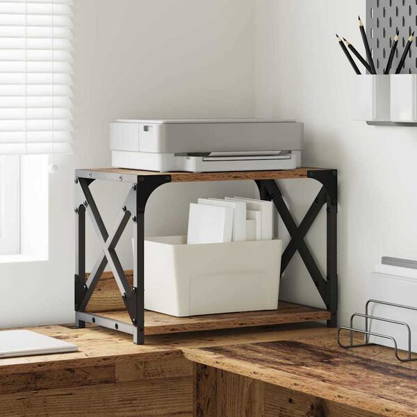 vidaXL Σταντ Εκτυπωτή Παλιό Ξύλο 44 x 26 x 31.5 εκ. Επεξεργασμένο ξύλο