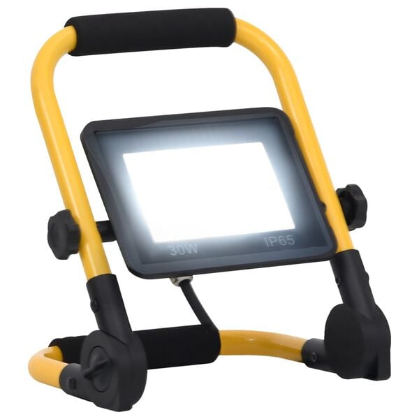 vidaXL Προβολέας LED με Λαβή Ψυχρό Λευκό 30 W