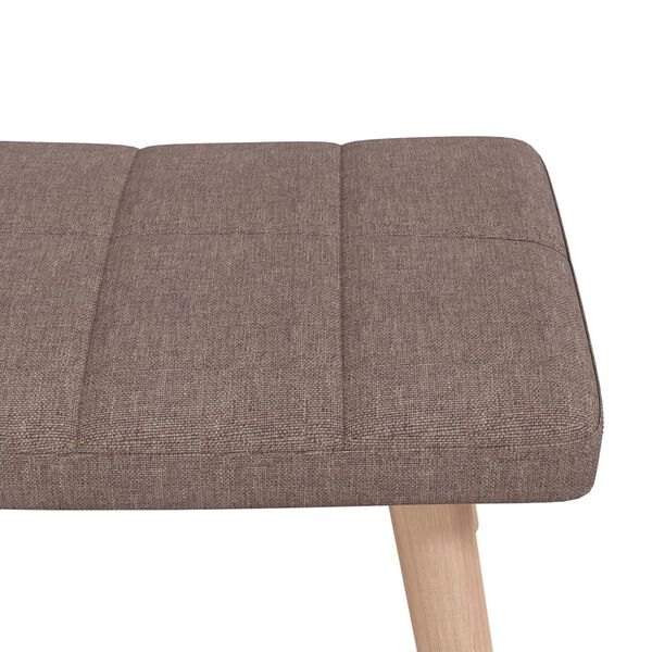 vidaXL Κουνιστή Πολυθρόνα με Σκαμπό Χρώμα Taupe Υφασμάτινη