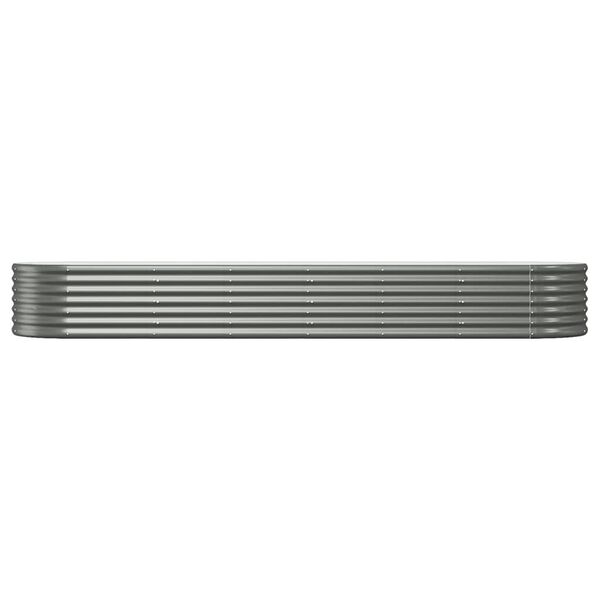 vidaXL Ζαρντινιέρα Γκρι 296x80x36 εκ. Γαλβανισμένος χάλυβας