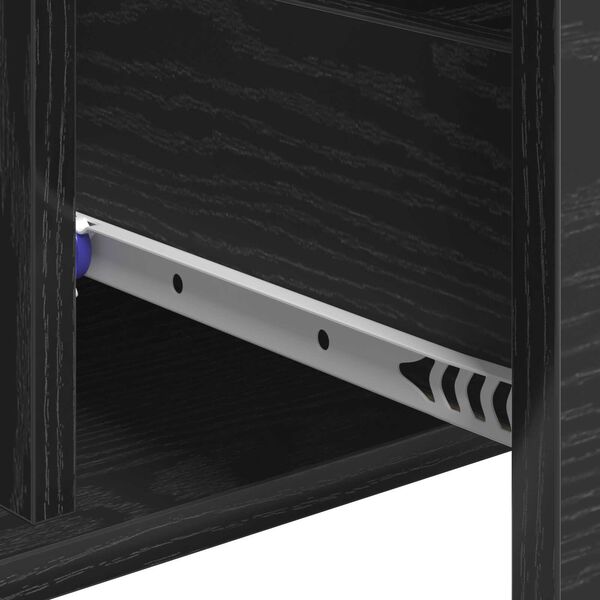 vidaXL Πλαϊνό γραφείο Μαύρη δρυς 60 x 31 x 70 εκ Επεξεργασμένο ξύλο