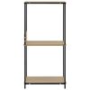 vidaXL Ραφιέρα Ίσια Μικρή Μαύρη/Δρυς 33,5x39,6x79,7 εκ. Επεξ. Ξύλο