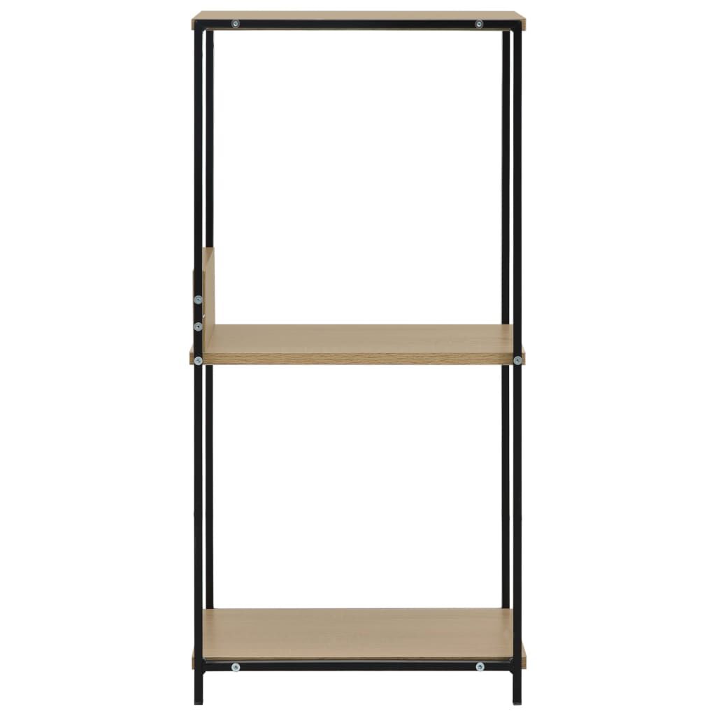 vidaXL Ραφιέρα Ίσια Μικρή Μαύρη/Δρυς 33,5x39,6x79,7 εκ. Επεξ. Ξύλο