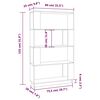 vidaXL Βιβλιοθήκη/Διαχωριστικό Χώρου Λευκό 80x25x132 εκ. Μασίφ Πεύκο