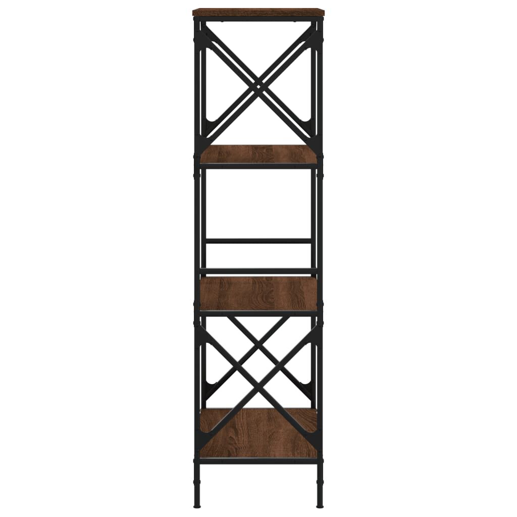 vidaXL Βιβλιοθήκη 4 Επιπέδων Καφέ Δρυς 59 x 35 x 132 εκ. Επεξεργ. Ξύλο