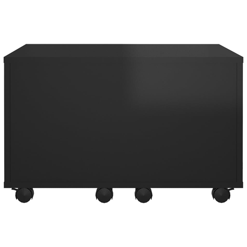 vidaXL Τραπεζάκι Σαλονιού Γυαλιστερό Μαύρο 60x60x38 εκ. Επεξ. Ξύλο