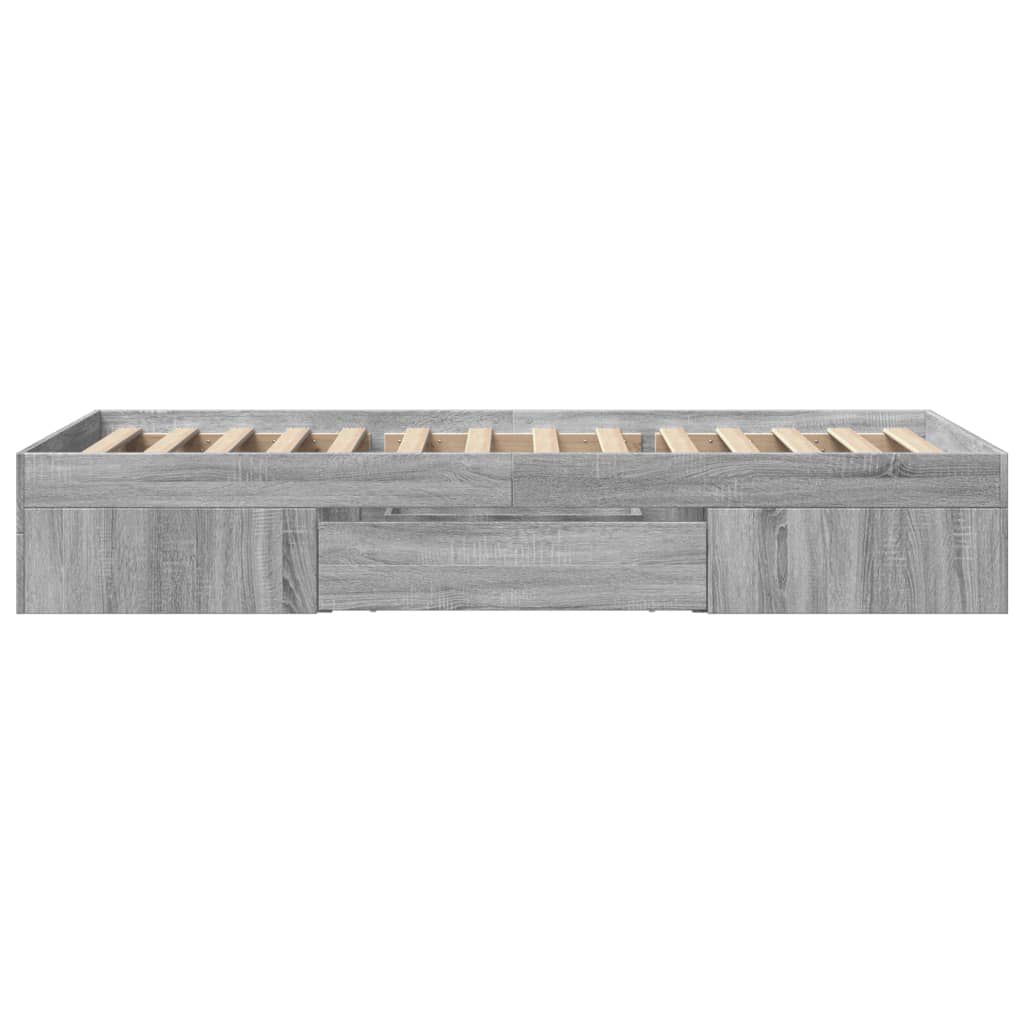 vidaXL Πλαίσιο Κρεβατιού Γκρι Sonoma 100x200 εκ. Επεξεργασμένο Ξύλο