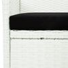 vidaXL Σετ Τραπεζαρίας Κήπου 9 τεμ. Λευκό Συνθετικό Ρατάν με Μαξιλάρια