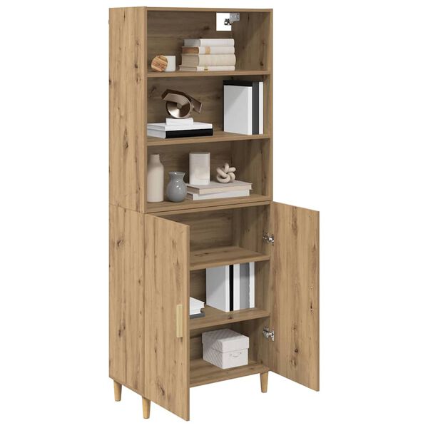 vidaXL Highboard Artisan Oak 69,5 x 32,5 x 180 &epsilon;&kappa; &Epsilon;&pi;&epsilon;&xi;&epsilon;&rho;&gamma;&alpha;&sigma;&mu;έ&nu;&omicron; &xi;ύ&lambda;&omicron;