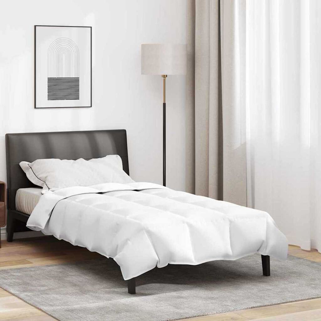 vidaXL Κουβέρτια & Κουβέρτες Λευκό 135 x 200 cm Πούπουλο
