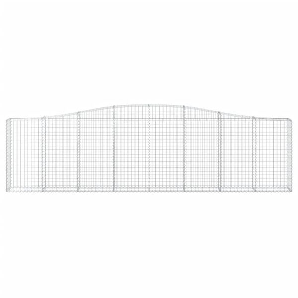 vidaXL Συρματοκιβώτια Τοξωτά 2 τεμ. 400x30x100/120 εκ. Γαλβαν. Ατσάλι