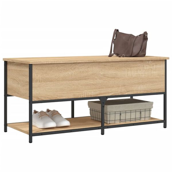 vidaXL Παγκάκι Αποθήκευσης Sonoma Δρυς 100x42,5x47 εκ. Επεξεργ. Ξύλο