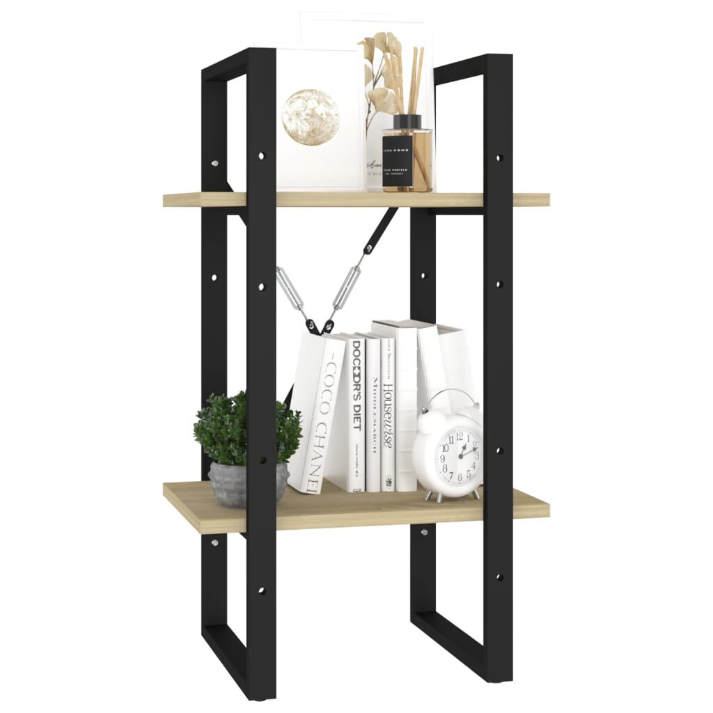 vidaXL Βιβλιοθήκη με 2 Ράφια Sonoma Δρυς 40 x 30 x 70 εκ. Επεξ. Ξύλο