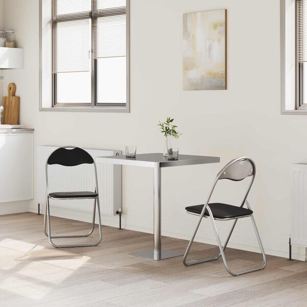 vidaXL &Pi;&tau;&upsilon;&sigma;&sigma;ό&mu;&epsilon;&nu;&eta; &Kappa;&alpha;&rho;έ&kappa;&lambda;&alpha; 2 pcs &Mu;&alpha;ύ&rho;&omicron; &kappa;&alpha;&iota; &Gamma;&kappa;&rho;&iota; 48 x 43,5 x 81 &epsilon;&kappa;.