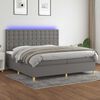 vidaXL &Kappa;&rho;&epsilon;&beta;ά&tau;&iota; Boxspring &mu;&epsilon; &Sigma;&tau;&rho;ώ&mu;&alpha; & LED &Sigma;&kappa;.&Gamma;&kappa;&rho;&iota; 200x200&epsilon;&kappa;. &Upsilon;&phi;&alpha;&sigma;&mu;ά&tau;&iota;&nu;&omicron;