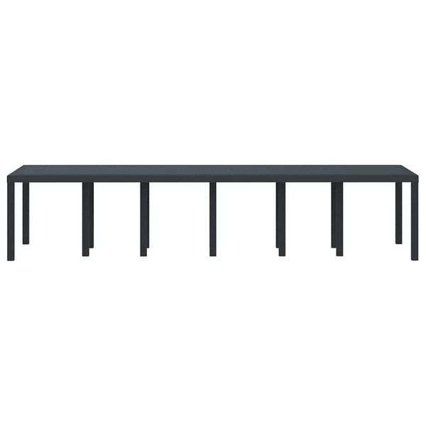 vidaXL Τραπέζι Κήπου Ανθρακί 350 x 100 x 73 εκ. συνθετικό ρατάν