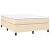 vidaXL Κρεβάτι Boxspring με Στρώμα Κρεμ 140x200 εκ. Υφασμάτινο