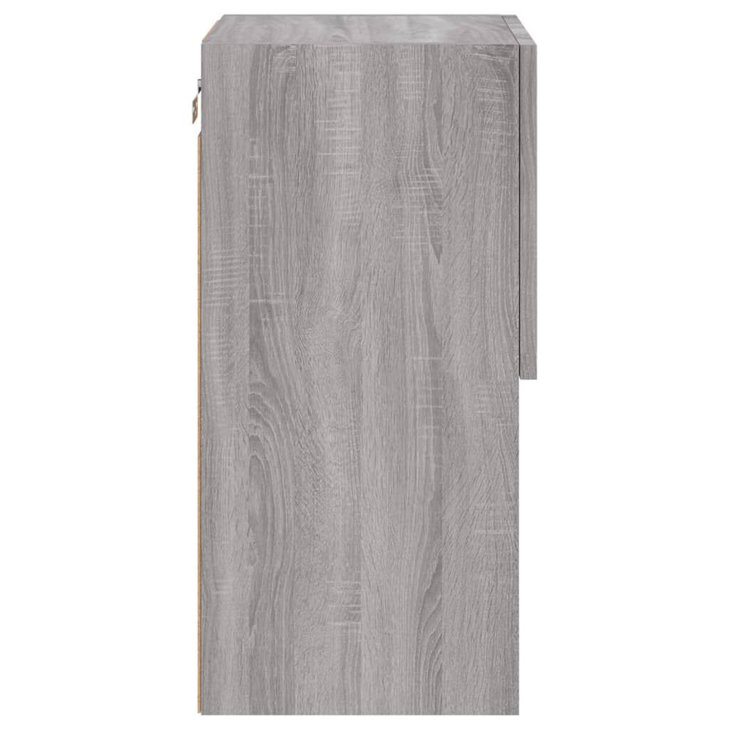 vidaXL Έπιπλα Τηλεόρασης με LED 2 τεμ. Γκρι Sonoma 30,5x30x60 εκ.