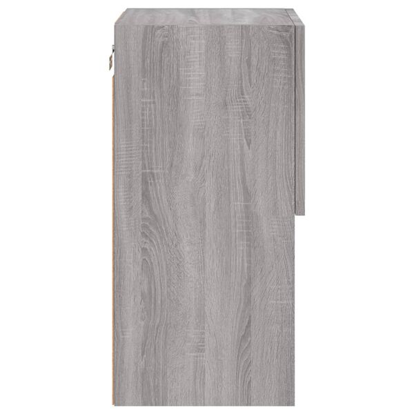 vidaXL Έπιπλα Τηλεόρασης με LED 2 τεμ. Γκρι Sonoma 30,5x30x60 εκ.