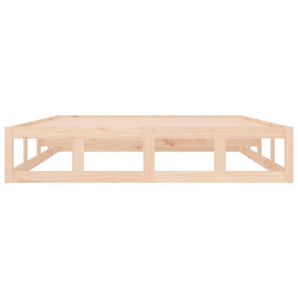 vidaXL Πλαίσιο Κρεβατιού 180 x 200 εκ. Μασίφ Ξύλο Super King Size