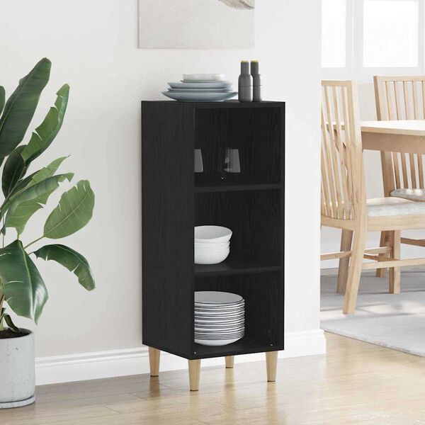 vidaXL Πλαϊνό γραφείο Μαύρη δρυς 32.5 x 34.5 x 90 εκ