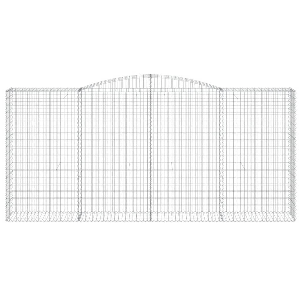 vidaXL Συρματοκιβώτια Τοξωτά 4 τεμ. 400x50x180/200 εκ. Γαλβαν. Ατσάλι