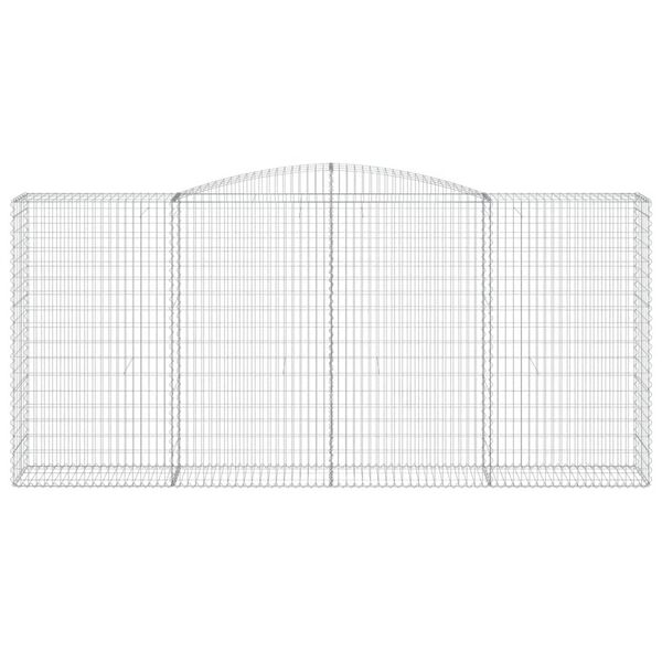 vidaXL Συρματοκιβώτια Τοξωτά 4 τεμ. 400x50x180/200 εκ. Γαλβαν. Ατσάλι